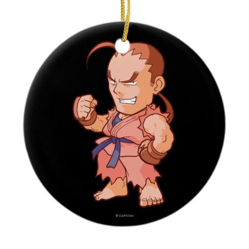 Pocket Fighter Dan Ceramic Ornament