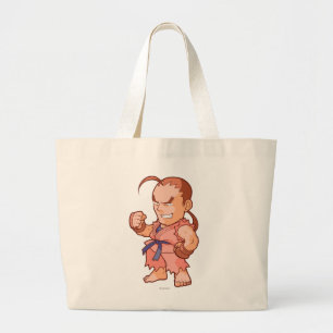 Pocket Fighter Dan Large Tote Bag