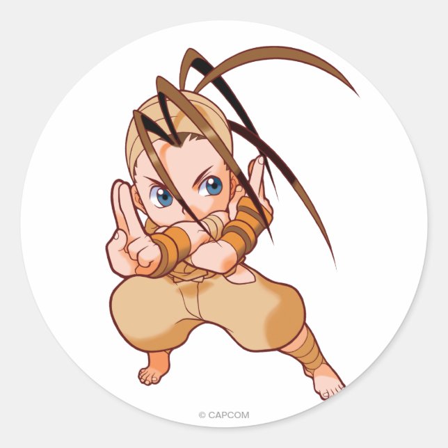 Pocket Fighter Ibuki Classic Round Sticker (Front)