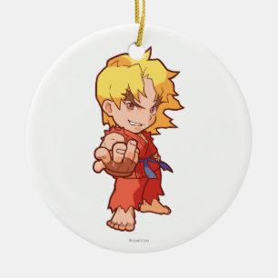 Pocket Fighter Ken 2 Ceramic Ornament