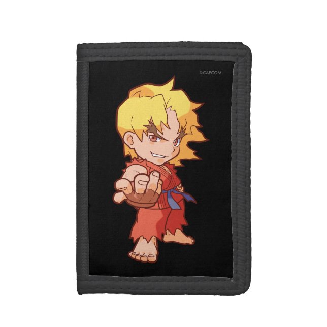 Pocket Fighter Ken 2 Trifold Wallet (Front Vertical)