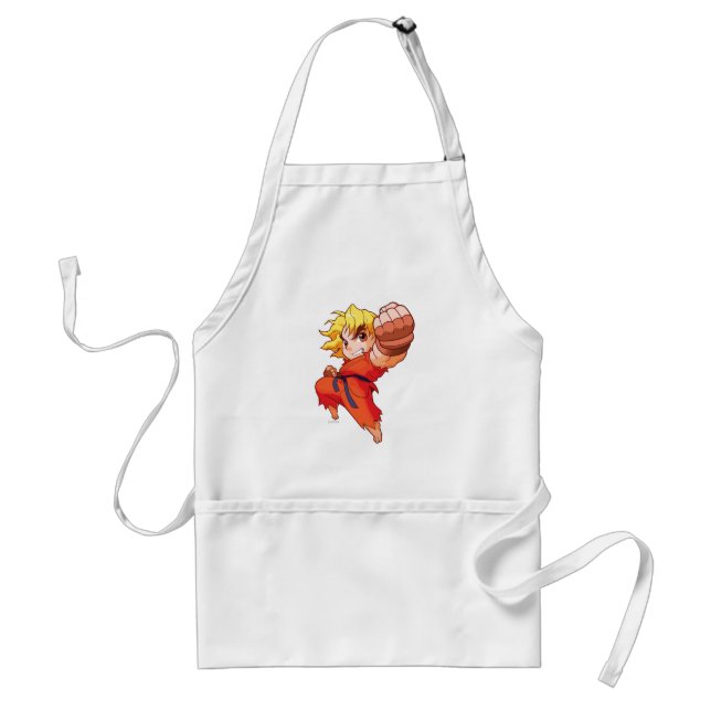 Pocket Fighter Ken Adult Apron (Front)