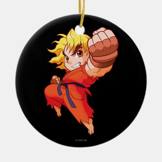 Pocket Fighter Ken Ceramic Ornament (Front)