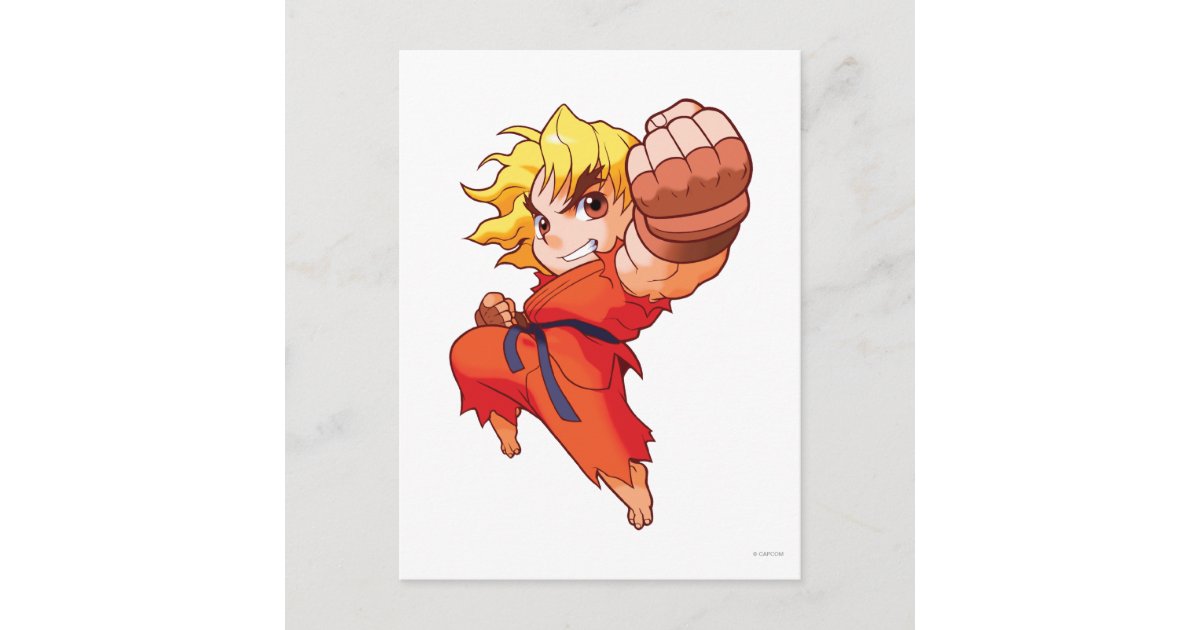 Pocket Fighter Ken Postcard Zazzle