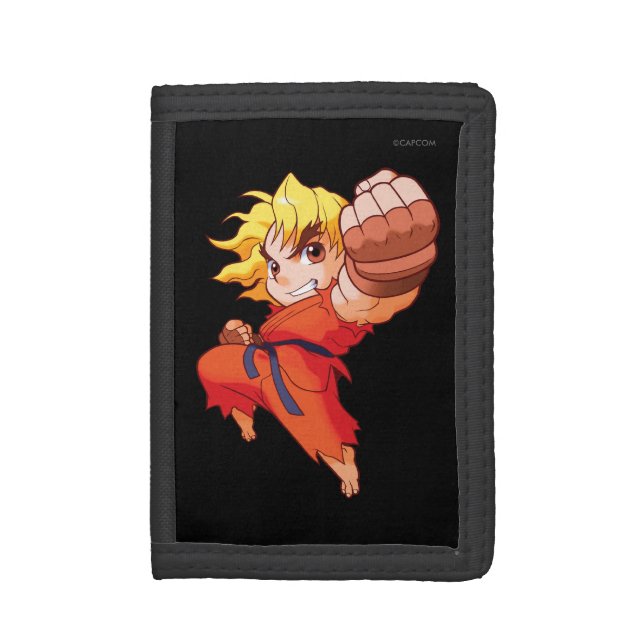 Pocket Fighter Ken Trifold Wallet (Front Vertical)