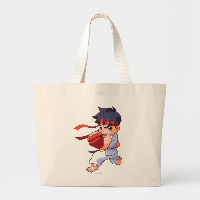 Pocket Fighter Ryu 2 Large Tote Bag (Front)