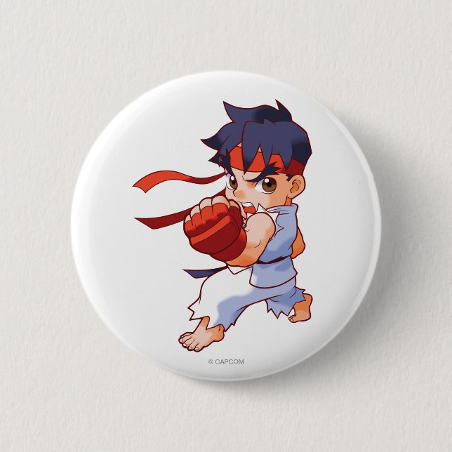 Pocket Fighter Ryu 2 Pinback Button (Front)
