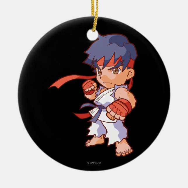 Pocket Fighter Ryu Ceramic Ornament (Front)