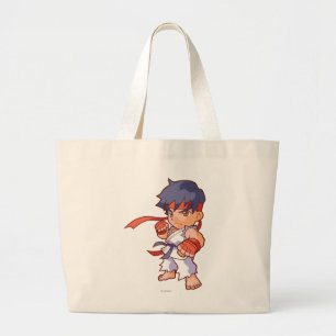 Pocket Fighter Ryu Large Tote Bag