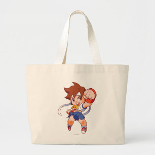Pocket Fighter Sakura 2 Large Tote Bag