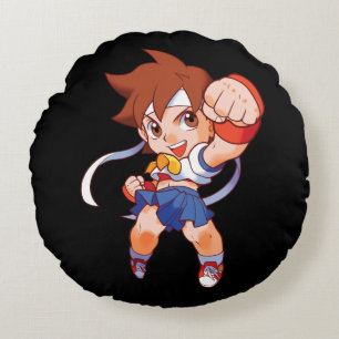 Pocket Fighter Sakura 2 Round Pillow