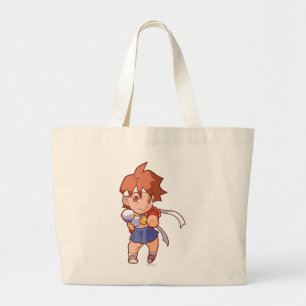 Pocket Fighter Sakura Large Tote Bag