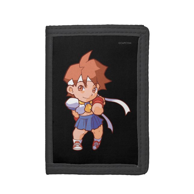 Pocket Fighter Sakura Tri-fold Wallet (Front Vertical)