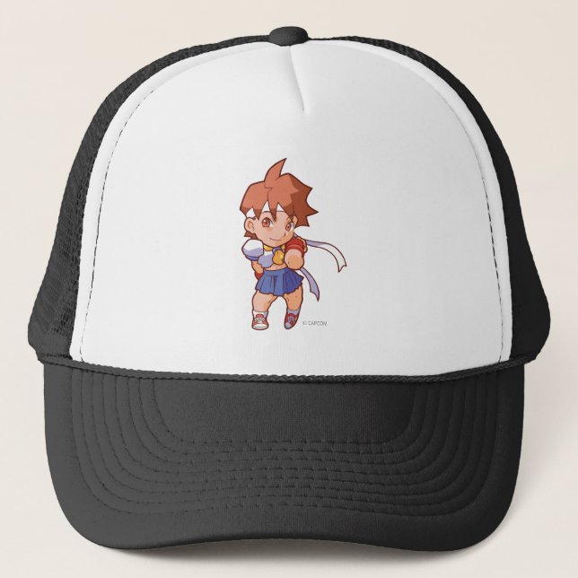 Pocket Fighter Sakura Trucker Hat (Front)