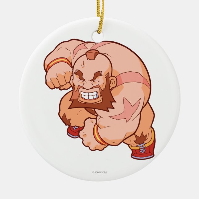 Pocket Fighter Zangief 2 Ceramic Ornament (Front)