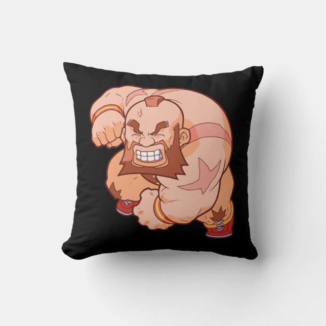 Pocket Fighter Zangief 2 Throw Pillow (Front)