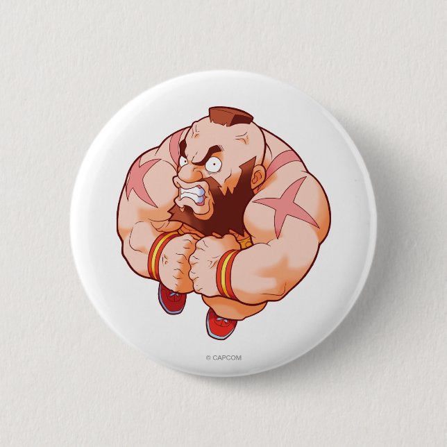 Pocket Fighter Zangief Button (Front)