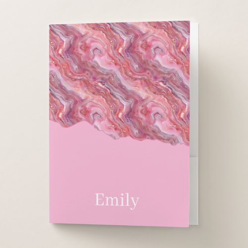 Pocket Folder-Agate Print Folder