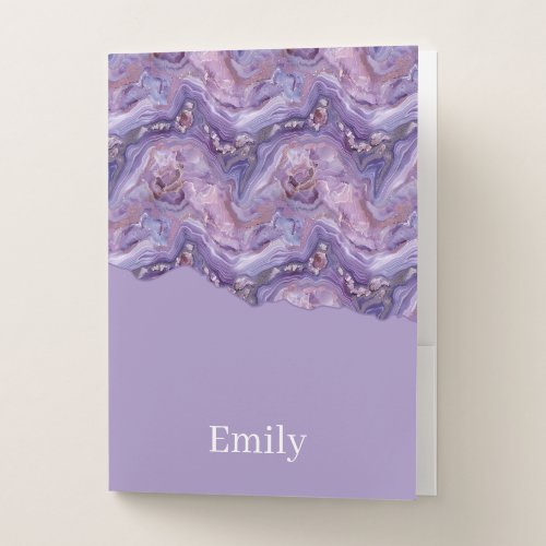 Pocket Folder-Agate Print Folder