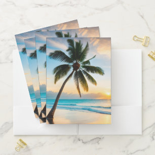Pocket Folder-Beach Scene Folder