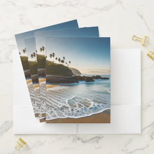 Pocket Folder-Beach Scene Pocket Folder