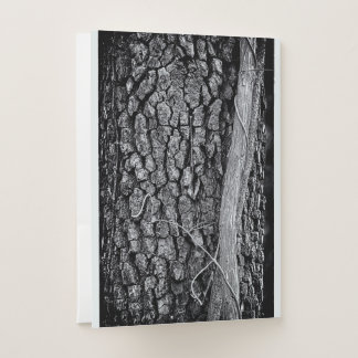 Pocket Folder - Black and White Tree Bark