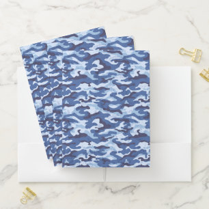 Pocket Folder-Blue Camo Folder