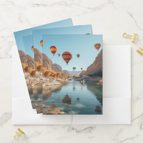 Pocket Folder Hot Air Balloons