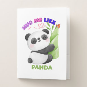 Pocket Folder – Hug Me Like a Panda 🐼