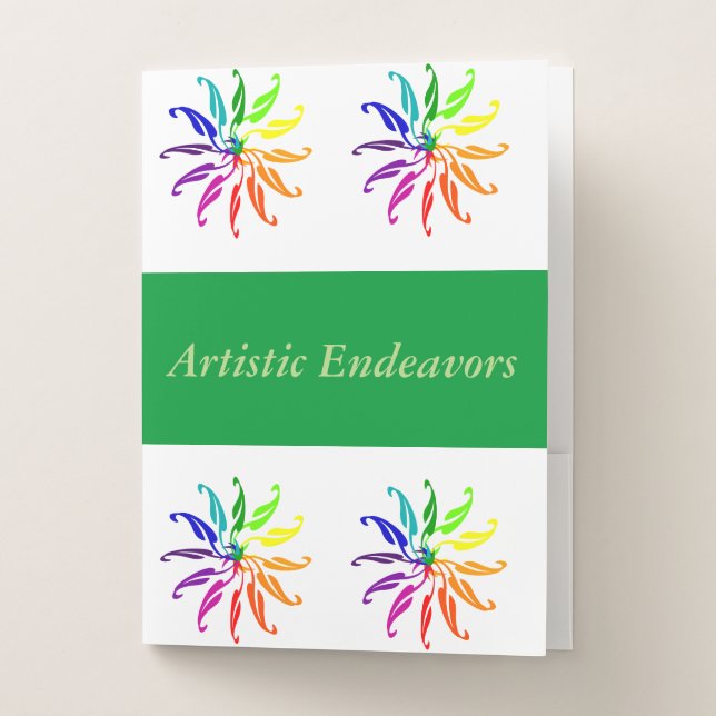 Pocket Folder - Leafy Color Wheels (Front)