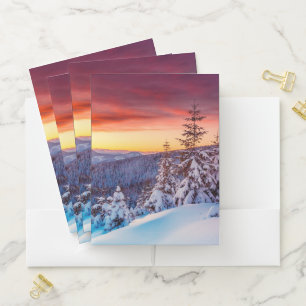 Pocket Folder-Mountain Sunset Folder