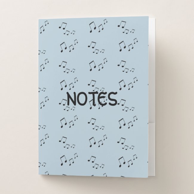 Pocket Folder - Musical Notes
