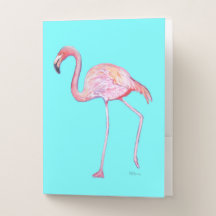 Pocket Folder Set- Pink Flamingo Turquoise