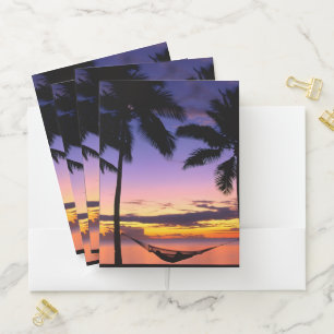 Pocket Folder-Tropical Beach Folder