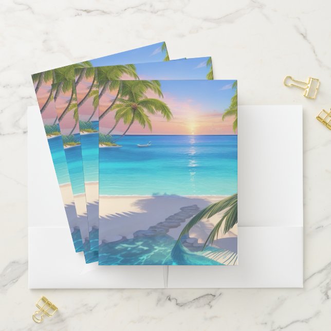Pocket Folder-Tropical Beach Folder (In Situ)