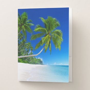 Pocket Folder-tropical Beach Pocket Folder by photographybydebbie at Zazzle