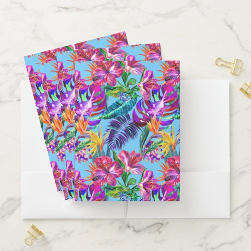Pocket Folder-Tropical Print Folder