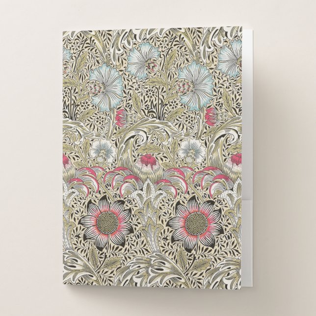 POCKET FOLDER : WILLIAM MORRIS : CORNCOCKLE (Front)