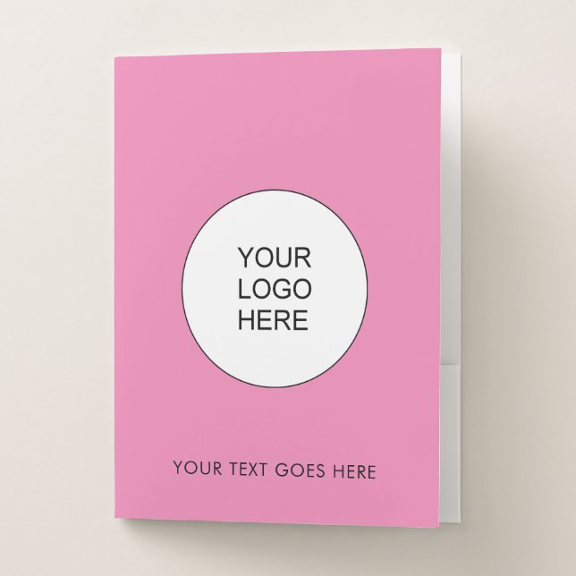 Pocket Folders Add Logo Text Here Elegant Template (Front)