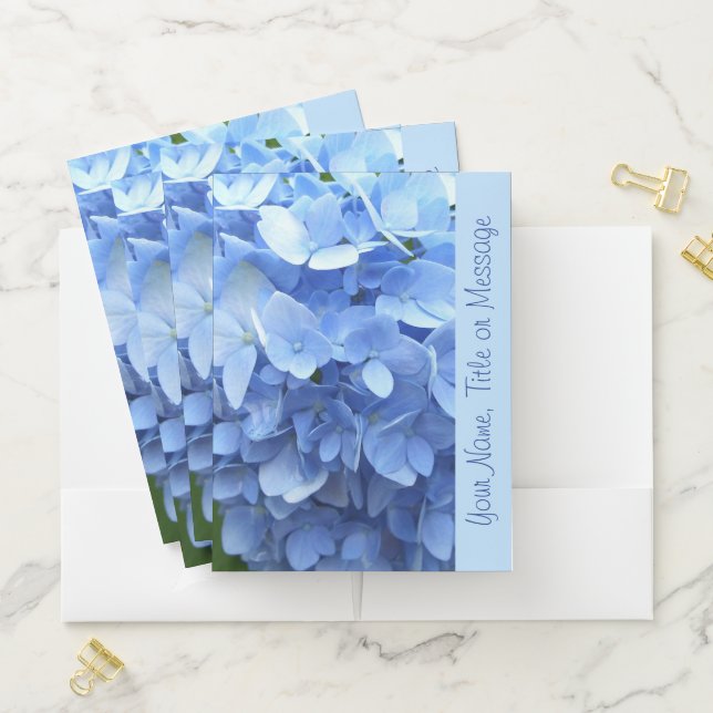Pocket Folders - Blue Hydrangea (In Situ)