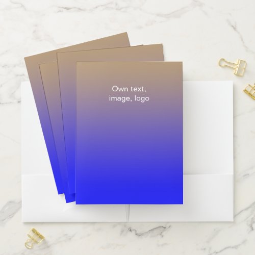 Pocket Folders Gold _ Royal Blue