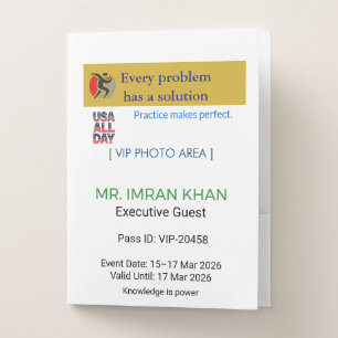 Pocket Folders   Monogram   Modern   Custom
