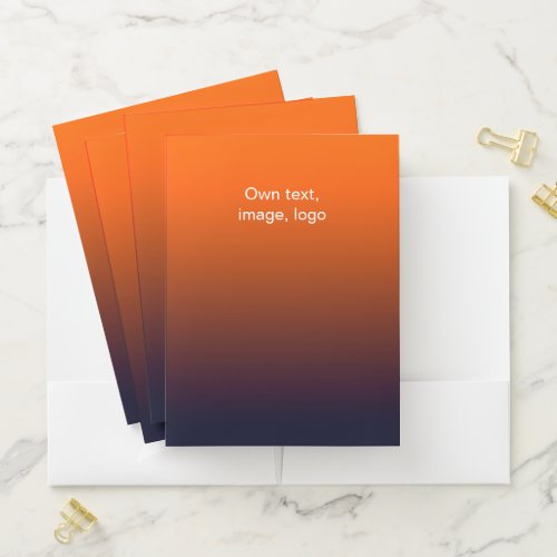 Pocket Folders Orange _ Dark Blue