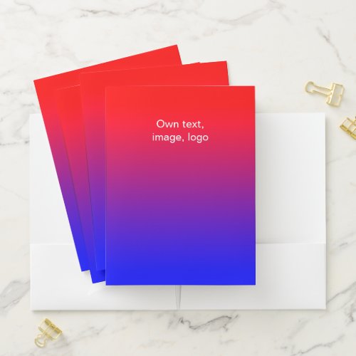 Pocket Folders Red _ Royal Blue