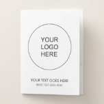 Pocket Folders Upload Company Logo Here Add Text<br><div class="desc">Add Your Business Company Logo Text Here Elegant Template Modern White Pocket Folders.</div>