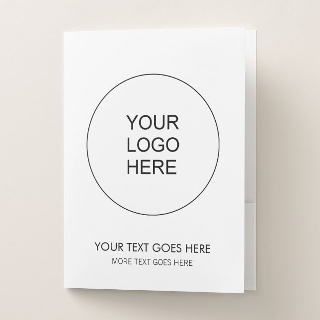 Pocket Folders Upload Company Logo Here Add Text (Front)