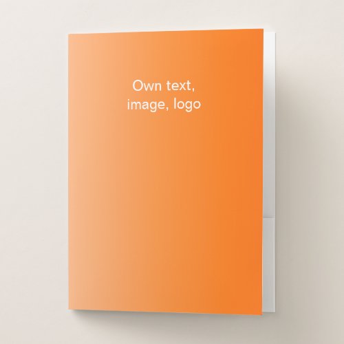 Pocket Folders White _ Orange