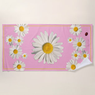 Pocket full of daisies beach towel. towel