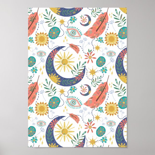Pocket Full of Glimmers Celestial Boho Art Print (Front)
