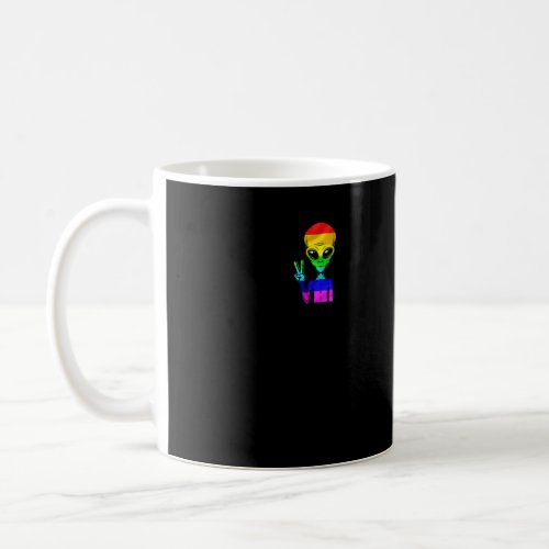 Pocket Gaylien Gay Alien Pride Lbgt Rainbow Ufo Fl Coffee Mug